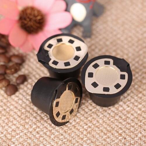 3pcs/set Reusable Coffee Capsule for Nespreso Machine Set of 3 Coffee Filters with Spoon and Brush