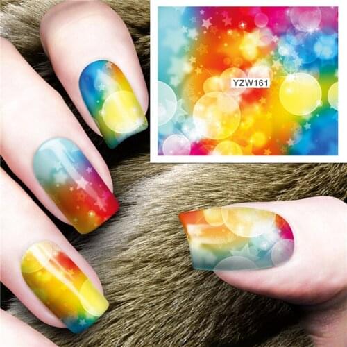 4 sheets full cover nail sticker water decals for nail art decorations manicure fake nails accessoires supplies tool 151-60