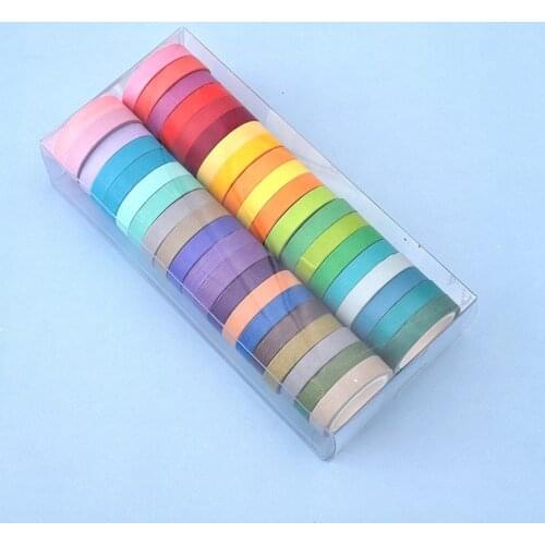 40 Pcs/lot Creative Washi Tape Candy colors Stickers DIY Album Decoration Adhesive Hand Account Tape Masking Tape 4M