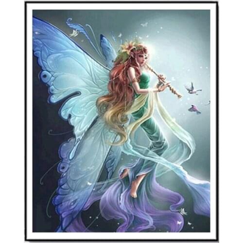 5D DIY Diamond Character Angel Cross Stitch Wing Diamond Embroidery Scenery Mosaic Diamond Home Decor