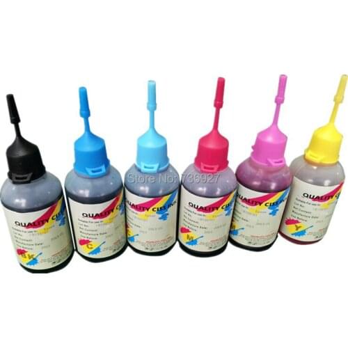 6X 50ml T2431-T2436 T2421-2426 24XL Refill Dye ink for Epson XP-55 XP-750 XP-760 XP-850 XP-860 XP-950 inkjet printer