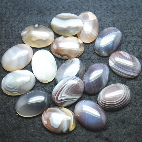 10PCS Natural Boswanna Agate Stone Cabochons 13X18MM 15X20MM 18X25MM Loose Beads Cabs NO Hole AS YOUR LIKE IT