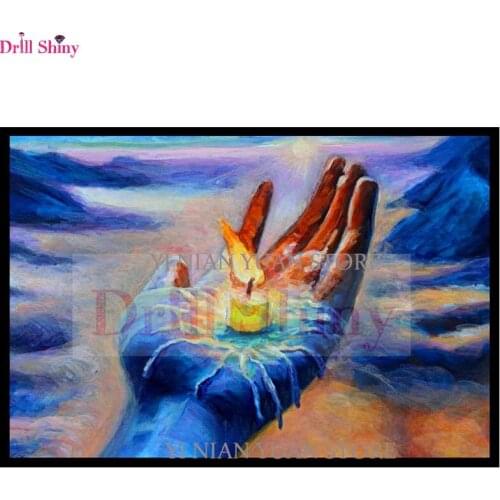 5D Full Diamond Painting Cross Stitch kit "Pray candles" diy Diamond Embroidery pattern Diamond Mosaic picture rhinestone paste