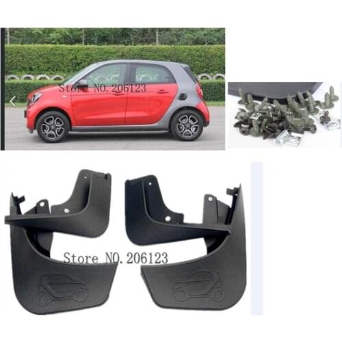 Mud Flaps For Benz Smart 453 forfour 2016 2017 2018 Splash Guards for Fender Mudguards Car Accessories