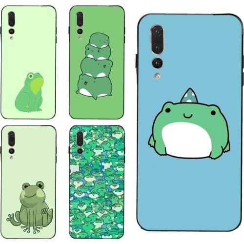 Cartoon Frog Case For Huawei P30 Pro P20 P40 Mate 20 Lite P Smart 2019 Nova 5T Honor 8A 8X 9X 10i 20