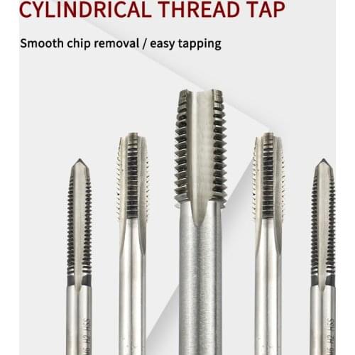 M2x0.4/M3x0.5/M10x1.5/M20x2.5 M30 high quality Hss Machine Screw Thread Metric Plug Tap Screw Taps HSS Machine Hand Screw Thread