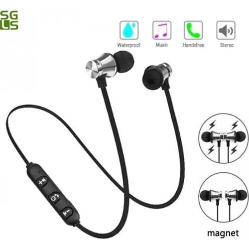 Magnetic Wireless Bluetooth Earphones Running Music Headset Neckband Sports Earbuds Headphones With Noise Cancelling Mic mobile