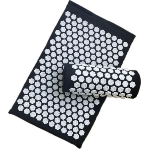 Massage Mat Acupuncture Pillow Set Yoga Mat Acupressure Relieve Stress Back Neck Body Pain Acupuncture Mat
