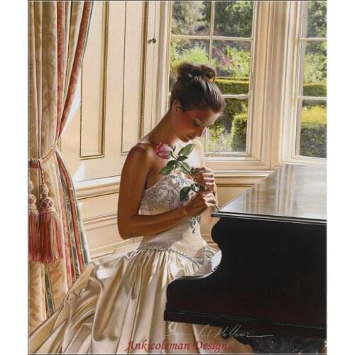 Needlework Crafts Full Embroidery 100% Cotton DIY DMC Counted Cross Stitch Kit Oil painting 14 ct Girls Gift