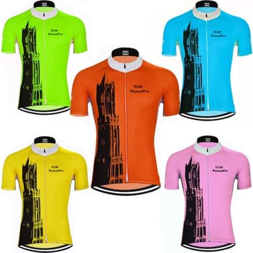 New Mens Summer Cycling Jersey Short Sleeve Pro Team Mountain Racing Wear Bike Clothing Breathable