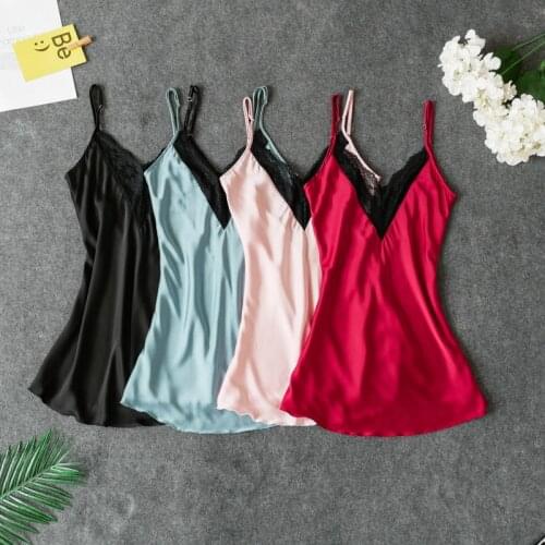 Sexy suspender dress female dressing gown summer nightdress lace backless sleeveless home service comfortable Sleepwear 2020
