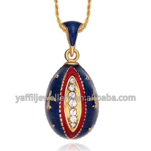 Hottest Jewelry Brass Enamel HandMade Russian Easter Sword Vintage Egg Pendant Charm Necklace Gift To Women Or Girls 2019 New
