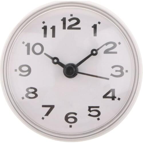 Portable Bathroom Shower Clock Water Resistant Wall Clock Decor Clock White