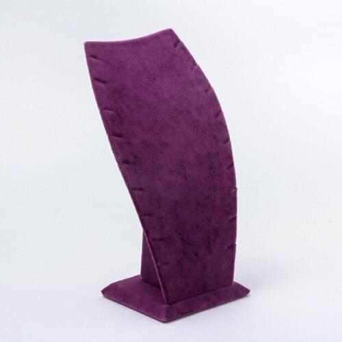 Enlightened Decor New Domestic Suede Purple 25CM Necklace Display Stand (Aydındecor)
