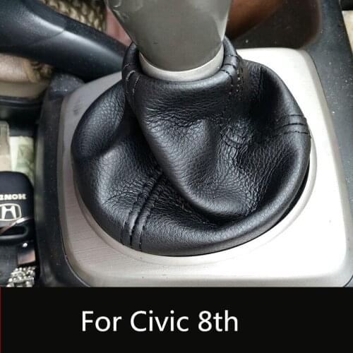 Manual Transmission Microfibre Leather Dust-Proof Gear Shift Cover For Honda Civic 8th High Quality 2004 05 06 07 08 09 AB140