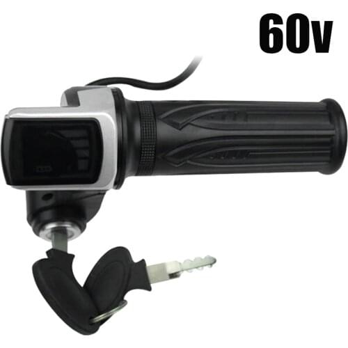 36V 48V 60V Electric Scooter Accelerator Handle With Key Lock Power Indicator With Handle Gasoline Handle Accelerator Pedal Lock