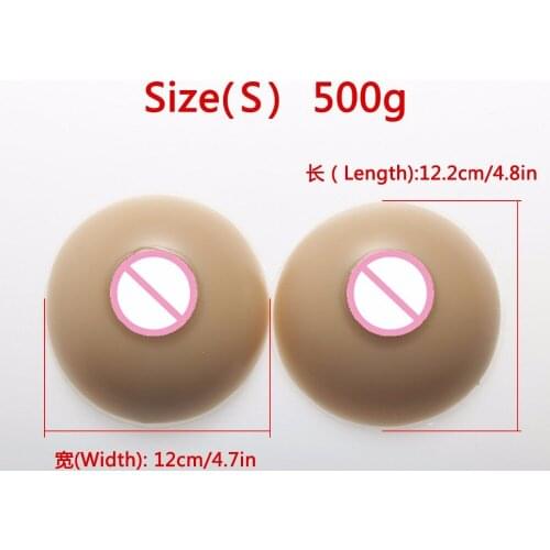 500g silicone breast form bra A cup mastectomy realistic prosthesis with beauty nipple queen cd silicon fake boobs
