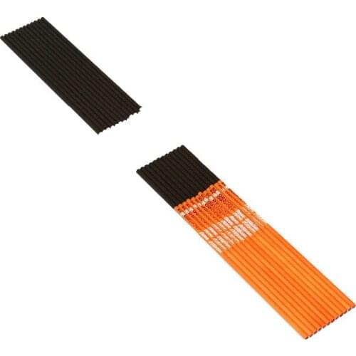 12pcs Archery pure carbon arrow shaft spine350/400 ID6.2mm DIY arrow for compound bow traditional bow hunting