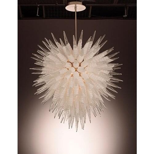 New DIY Led Blown Glass Chandelier Modern Home Art Decoration Bed Room Lights