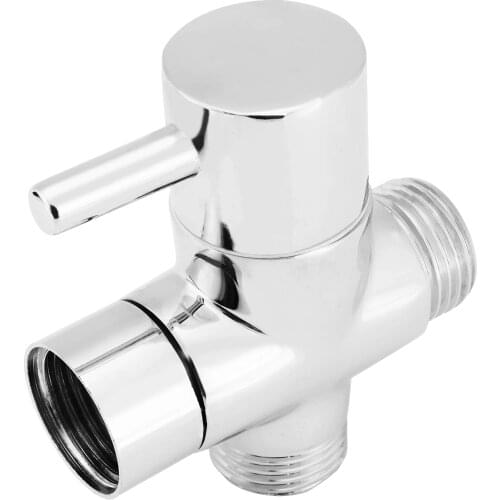Mayitr Chrome Brass Bathroom Toilet Bidet G1/2" T-adapter Shower Diverter Valve 3 Way Shower Faucet Tee Connector Valve Tool