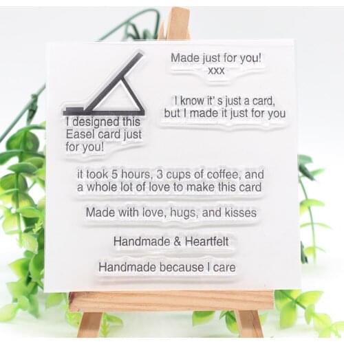 YPPCRAFT Handmade with Love Transparent Clear Silicone Stamp/Seal for DIY scrapbooking Decorative clear stamp sheets 056