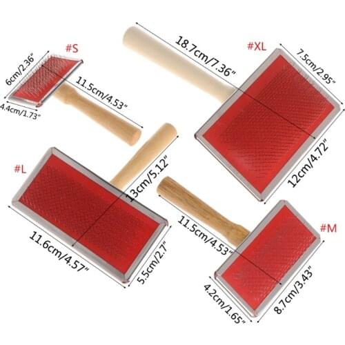 YYSD Pet Grooming Comb Shedding Hair Remove Brush Wood Handle Dog Cat Cleaning Supply