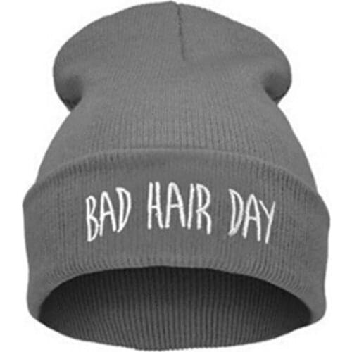 Winter And Autumn Bad Hair Day Beanie Cap Hats For Women Men Fashion Hip Hop Knit Skullies Bonnet Gorro Feminino Inverno