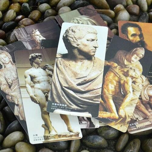 10 Pcs/Set Michelangelo Sculpture Paper Bookmarks Ancient Style Book Holder Message Card Gift Stationery