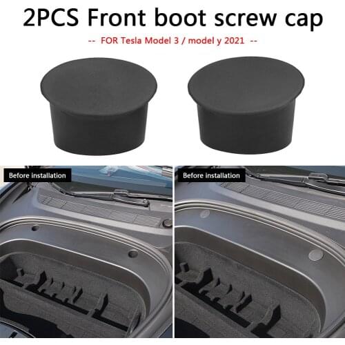 2pcs Frunk Front Trunk Screw Bolt Protection Cover for Tesla Model 3 2021 Auto Replacement Parts