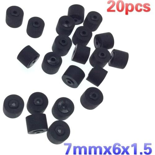 20pcs 7mmx6x1.5 wheel belt pulley rubber audio pressure recorder cassette deck pinch roller tape recorder Stereo player walkman