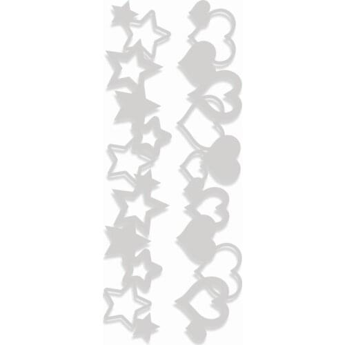 2020 New Star Heart Pattern Embossing Metal Cutting Dies For Making Lace Decoration Greeting Card Paper Scrapbooking No Stamps