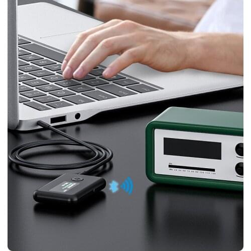 Particl&band Bluetooth Adapter 5.0 OLED Display Transmit And Receive Dual Mode Receptor Bluetooth Adaptador For Speaker Earphone