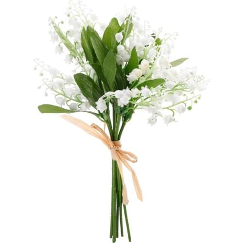 Bouquet Artificial Flowers Lily Lilys Party Or Garden 6pcs For Wedding 33cm Vase Decoration