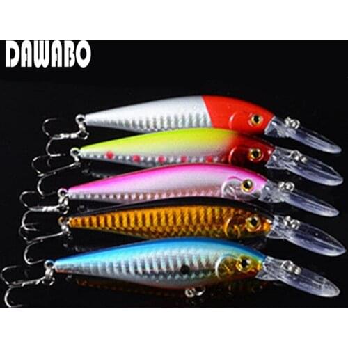 DAWOBO fishing lure Sinking Minnow High Quality Tackle 11 mm 10g Wobblers Crankbait with 6 Hooks 3D fishing accessories