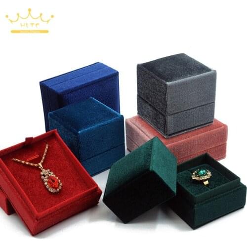 Trinket Box Corduroy Jewelry Box Ring Gift Box Ring Container Necklace Holder Earrings Pendant Organizer Velvet Box