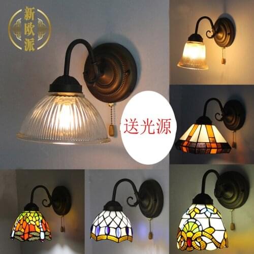 Loft nordice crystal wall lights glass wall sconces mirror light crystal bedroom bedroom bedside living room wall lamp