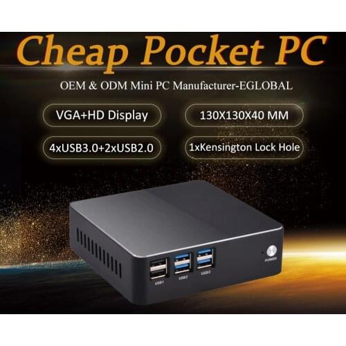 Intel i3 7100U i5 7200U i7Mini Computer DDR4/DDR3 Win10 Linux Barebone Portable PC 4K HTPC Copper Fan 6*USB HDMI VGA WiFi