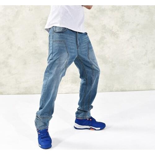 2019 New Casual Large Size Jeans Men Plus Fertilizer To Increase The Individuality Fashion Hip-hop Jeans Loose