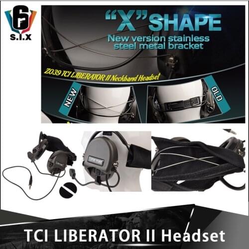 Z-Tactical Airsoft TCI LIBERATOR II Neckband Pilot Headset Military Aviation Headphones
