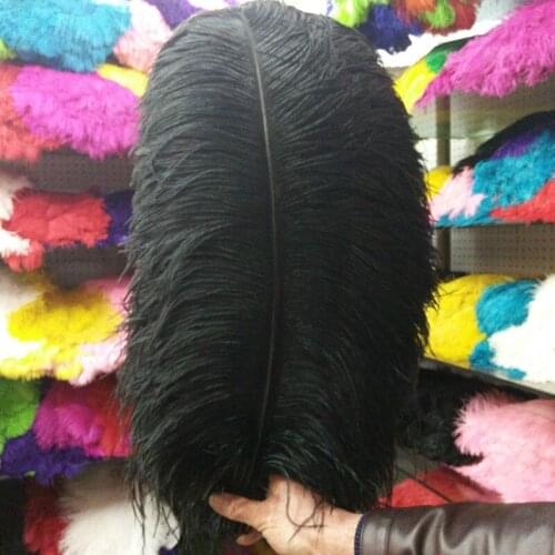 Wholesale! Natural 100pcs 28-30inch/70-75cm High Quality black ostrich feathers Wedding Birthday Christmas Decorations