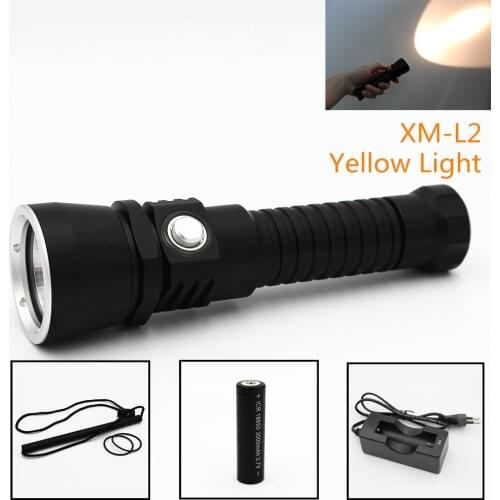 Portable LED Diving flashlight XM-L2 1000LM Light Waterproof Underwater 100M Torch Lamp 18650 battery