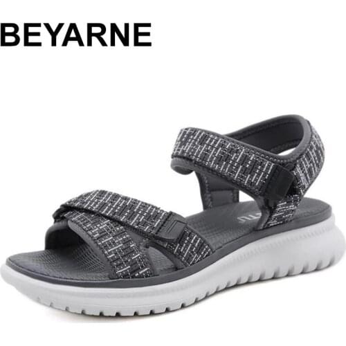 BEYARNE Fashion womens sports sandals light platform shoes 2021 summer flat casual shoes female slippers sandalia feminina