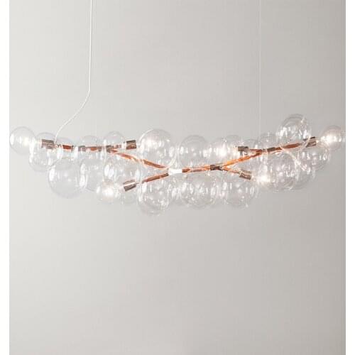 Modern LED Bubble Pendant Lamp Chandelier Clear Glass Living Room Celing lamp Lighting Fixture LED Suspension Lamps PA0493