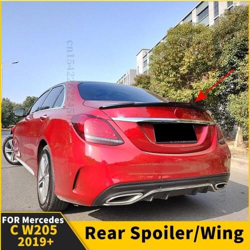 Roof Rear Spoiler Wing Splitter Diffuser Body Kit Trunk Spoiler Racing Sport Refit For Mercedes Benz C W205 2019 2020 2021 2019