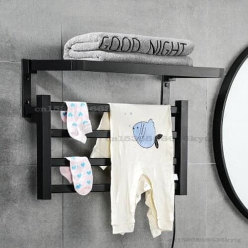 Bathroom Electric Towel Rack WiFi Remote Control Constant Temperature Carbon Fiber Heating Dryer Antibacterial Waterproof