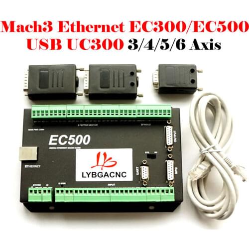 UC300 EC500 CNC Mach3 Ethernet USB Control Card CNC Router 6 Axis Motion Control Card Breakout Board for DIY CNC Machine