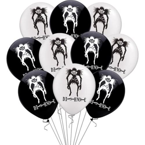 10pcs/lot 12inch Death Note Anime Party Decor For Boys Death Book Game Latex Balloon Birthday Decoration Balloons