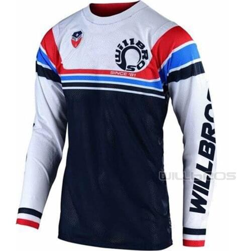 Willbros MX SE Air Seca Long Sleeve Motocross Motorbike Street Moto Offroad T-shirt Mountain Bicycle Racing Jersey