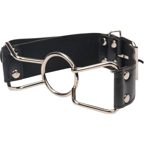 PU Leather Band Stainless Steel Open Mouth Gag O Ring Sexual Bondage Adult Games for Couples Flirting Sex Products Gags Muzzles
