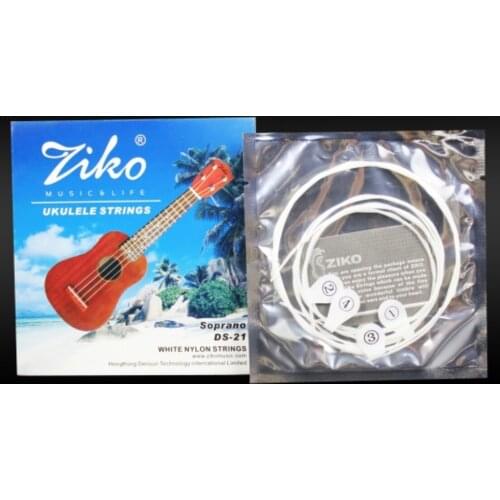Ziko Soprano Ukulele Starter White Nylon Strings, for 21 Inches Ukulele